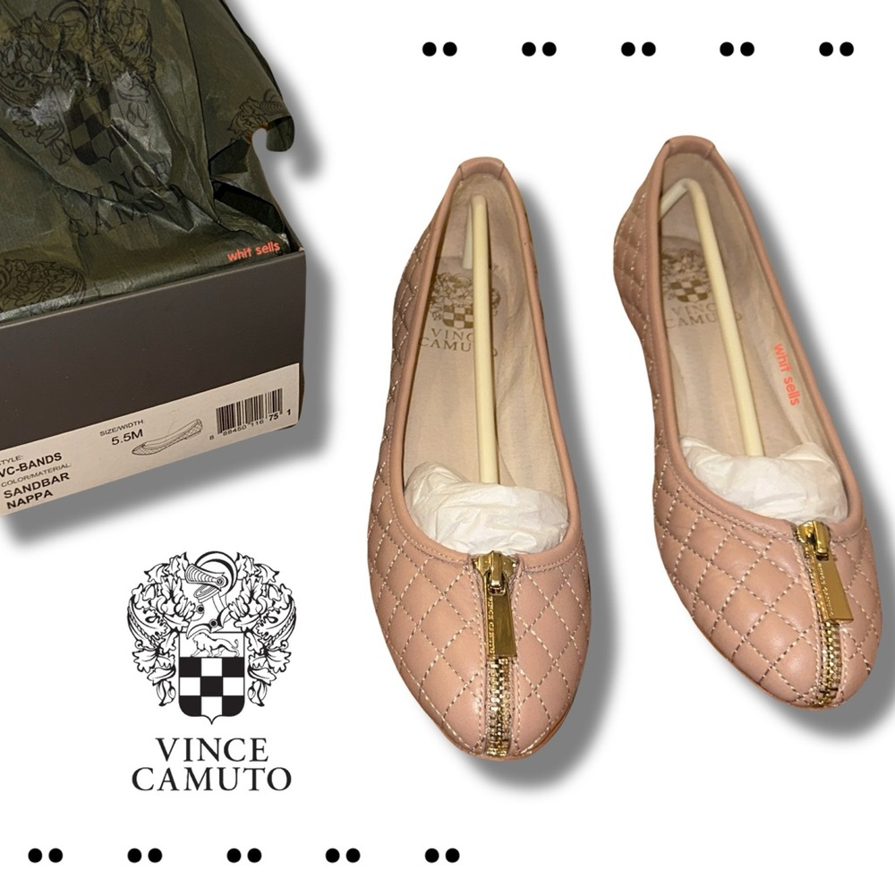 LIKE NEW Vince Camuto Blush Rose Flats Size 5.5 LIKE NEW